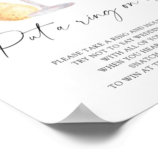 花びら&プロセッコ – itゲームにリングを置く ポスター (角)