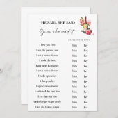 花びら 彼が言った 彼女が言った 結婚前のお茶会 ゲームカード (正面/裏面)