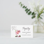 花びらProseccoフローラブライダルシャワーレジストリカード エンクロージャーカード (スタンド正面)