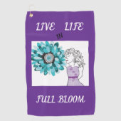 花への愛 ゴルフタオル (正面)