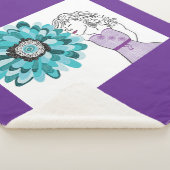 花への愛 シェルパブランケット (3/4)