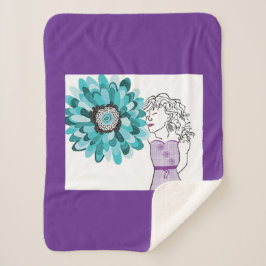 花への愛 シェルパブランケット