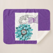 花への愛 シェルパブランケット (正面(横))