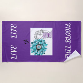 花への愛 ビーチタオル