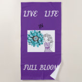 花への愛 ビーチタオル (正面)