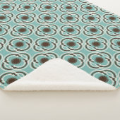 花または目 – ターコイズと茶色 シェルパブランケット (3/4)