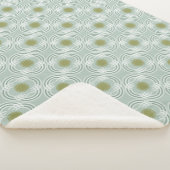 花または目 – ニュートラルグリーン シェルパブランケット (3/4)