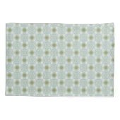 花または目 – ニュートラルグリーン 枕カバー (裏面-左)