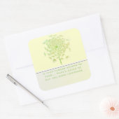 花もしが消え始める引用文私が買す スクエアシール (封筒)