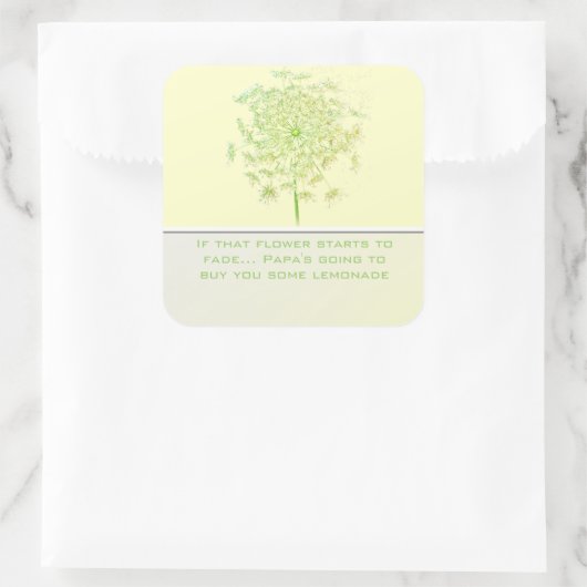 花もしが消え始める引用文私が買す スクエアシール (バッグ)