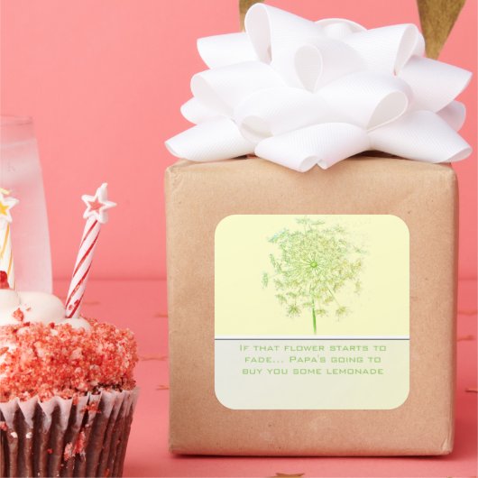 花もしが消え始める引用文私が買す スクエアシール (パーティー)