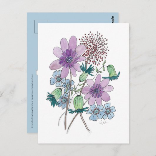 花も！ ポストカード (正面/裏面)