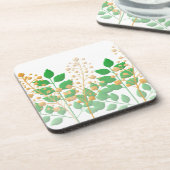 花やを使った葉コースター コースター (左側)