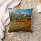 花や木の畑 クッション (ブランケット)