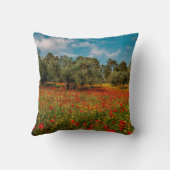 花や木の畑 クッション (裏面)