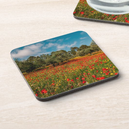 花や木の畑 コースター (左側)