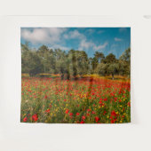 花や木の畑 タペストリー (正面(横))