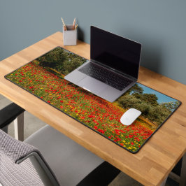 花や木の畑 デスクマット