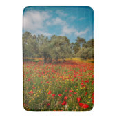 花や木の畑 バスマット (正面縦)