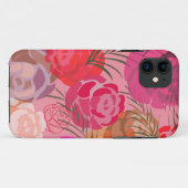 花や植物のピンクの模様 Case-Mate iPhoneケース (裏面(横))