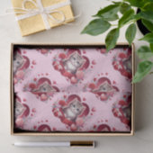 花や贈り物を入れて箱に入れた子猫 薄葉紙 (ギフト)