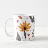 花や飾花が付いた離れ。 コーヒーマグカップ (左)