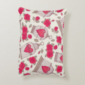 花や鳥かごなどの継ぎ目のない模様。バラ アクセントクッション (裏面(縦))