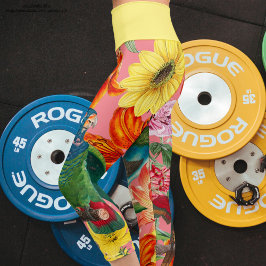 花や鳥の美しい夏のパターン カプリレギンス