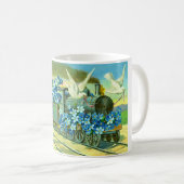 花や鳩や電車 コーヒーマグカップ (正面右)