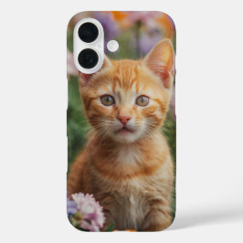 花よくはしゃぐの子猫 iPhone 16ケース