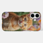 花よくはしゃぐの子猫 Case-Mate iPhoneケース (裏面 (横))