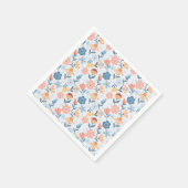 花よくはしゃぐ柄ナプキン スタンダードカクテルナプキン (角)