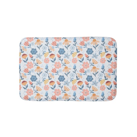 花よくはしゃぐ柄浴用マット バスマット (正面)