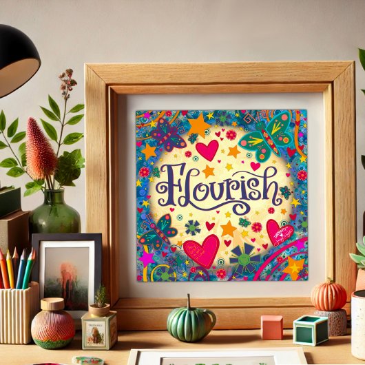 花よくはしゃぐ色感動的の蝶かわいらし フォトプリント           