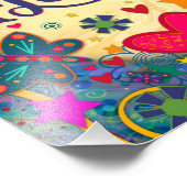 花よくはしゃぐ色感動的の蝶かわいらし フォトプリント            (角)