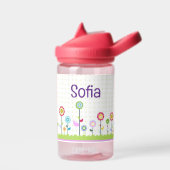 花よちよちパーソナライズ名耐久性 ウォーターボトル (左面)