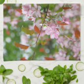 花りんご木の繊細な枝 キッチンタオル (折り畳み)