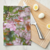 花りんご木の繊細な枝 キッチンタオル (四つ折り)