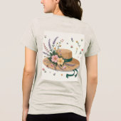 花わら帽子オートミール トライブレンドTシャツ (裏面)