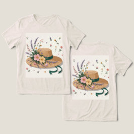 花わら帽子オートミール トライブレンドＴシャツ