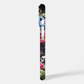 花をあしらったアーマードスカルデザインのスマホケース Case-Mate iPhoneケース (裏面 / 左)