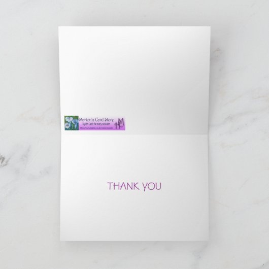 花をありがとう-花束カードを開花して下さい サンキューカード (内部)