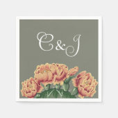 花をつんぱん梨デザートサボテン結婚ズ スタンダードカクテルナプキン (正面)