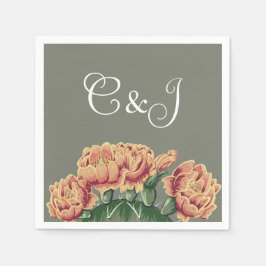 花をつんぱん梨デザートサボテン結婚ズ スタンダードカクテルナプキン