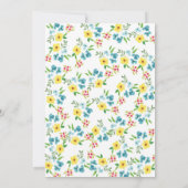 花をティーカップブライダルシャワー 招待状 (裏面)