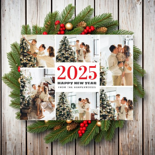 花をテーマにした優雅なスクリプトのクリスマス パーティー 招待状