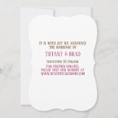 花をモチーフにしたアフリカ系アメリカ人ウェディングの保存日 (裏面)