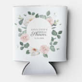 花をモチーフにしたエレガントなブライダルシャワー 缶クーラー (正面)