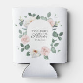 花をモチーフにしたエレガントなブライダルシャワー 缶クーラー (裏面)