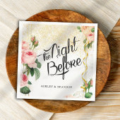 花をモチーフにしたエレガントな前夜のリハーサル用ナプキン スタンダードカクテルナプキン